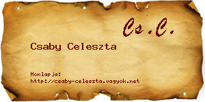 Csaby Celeszta névjegykártya
